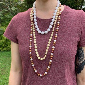 Lot of 3 Necklaces, Freshwater Pearl Strand & More